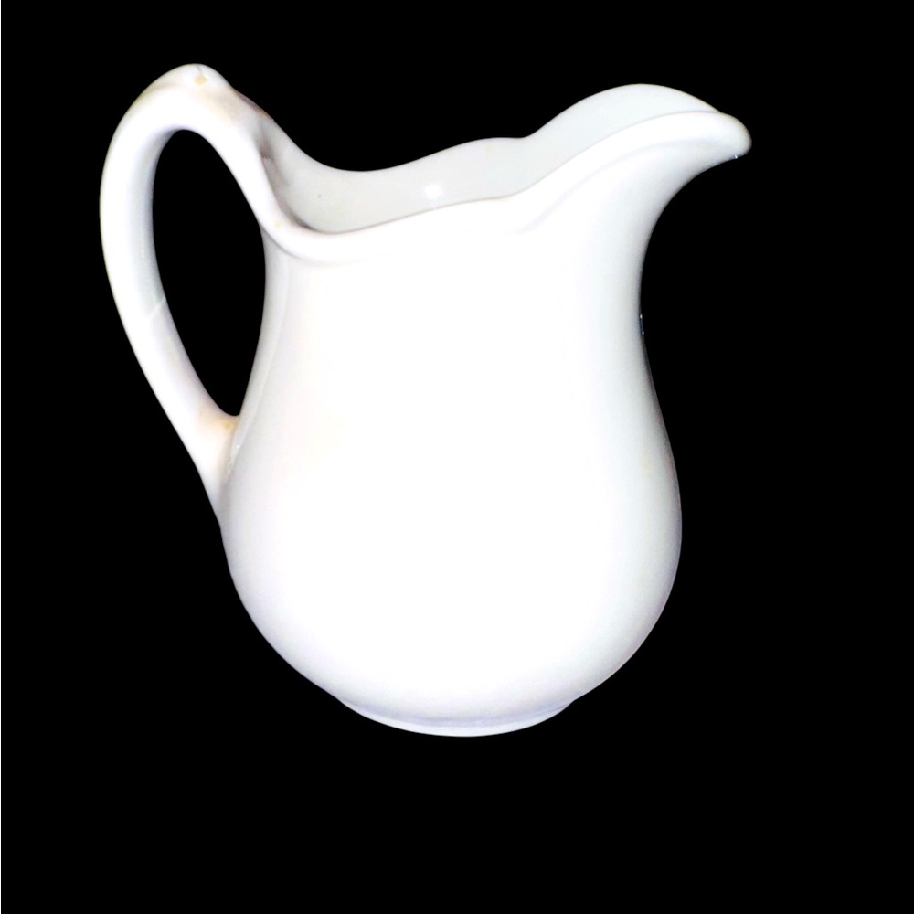 Vintage Sterling White Picture Gravy Boat Floral Vase EUC